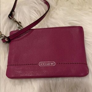 Coach Orchid Pink Leather Wristlet